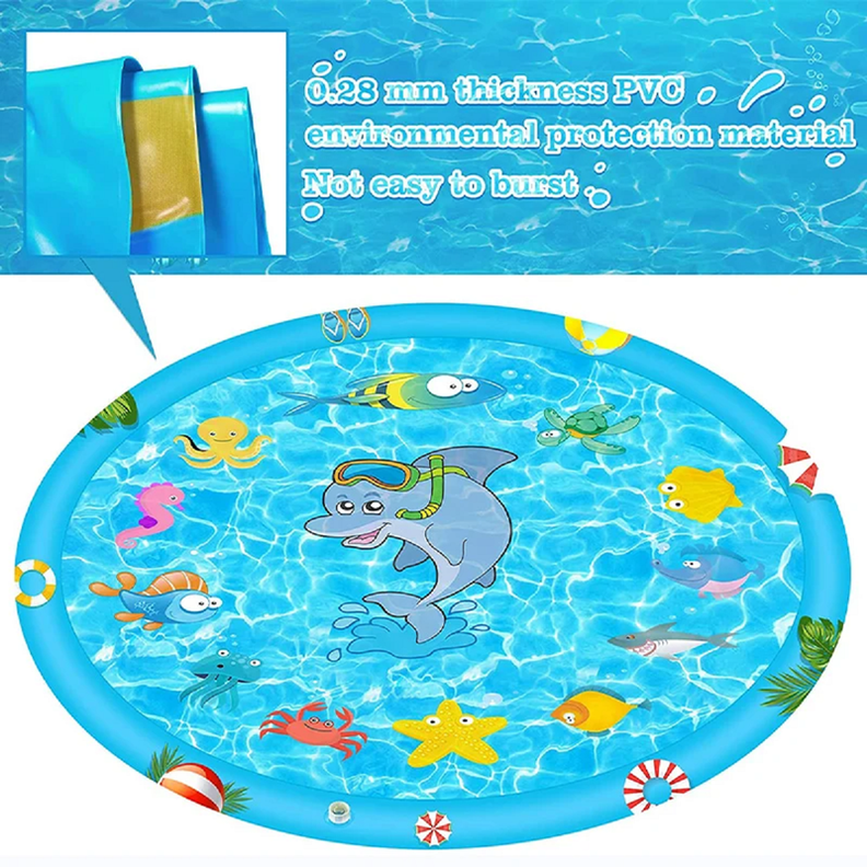Alfombra Rociador Agua 1.7M Aire Libre Diversion Niños Lau-8
