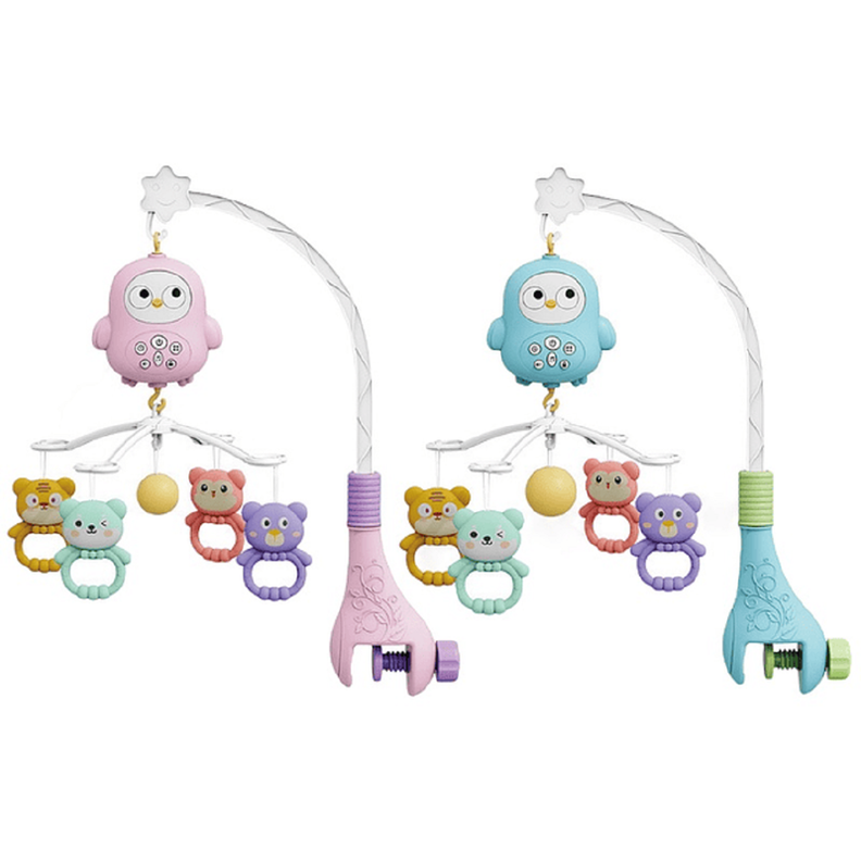 Movil Cuna Musical 5en1 Luz Sonajero Giratoria Bebes Lau-8