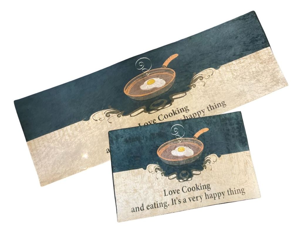 Alfombra Decorativa Cocina 2 Piezas Antideslizante Piso Jhn-0