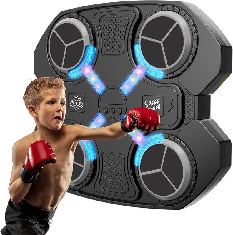 Maquina Boxeo XS Led Guantes Musical Entretenimiento Lau-2