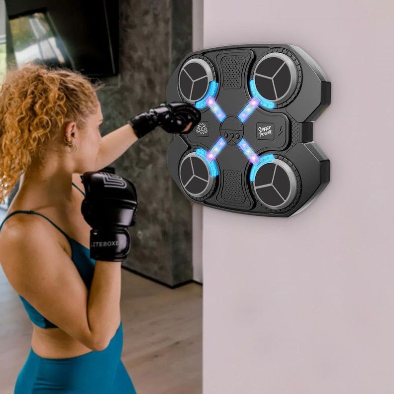Maquina Boxeo XS Led Guantes Musical Entretenimiento Lau-6