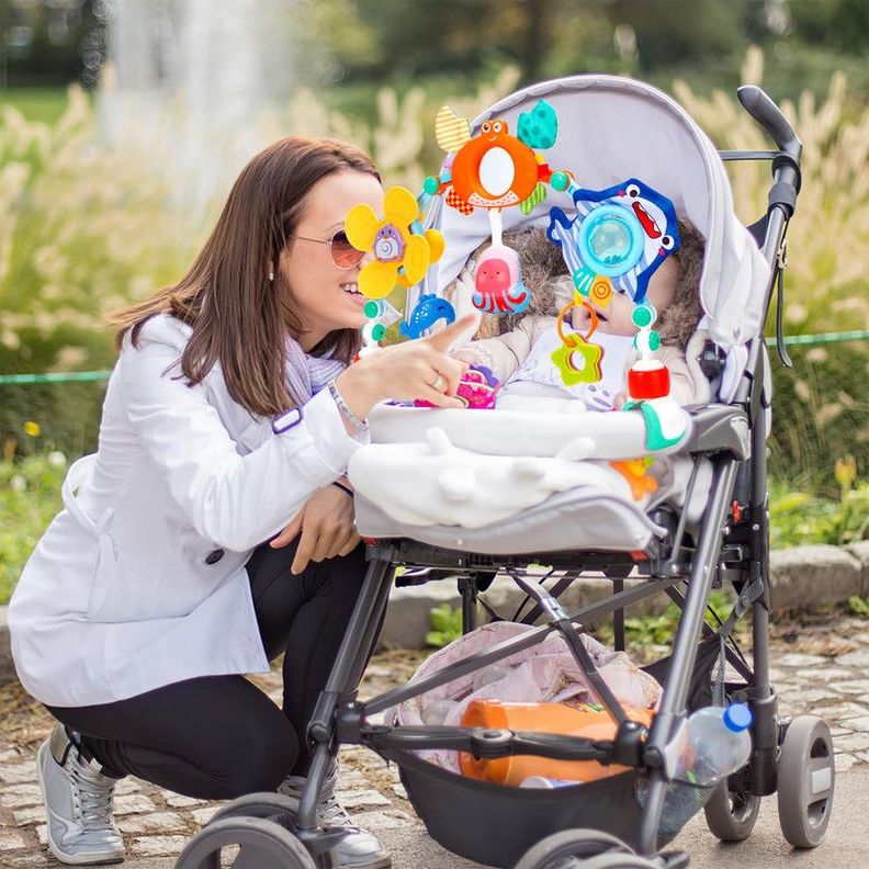 Sonajero Arco Coche Sensorial Ajustable Estimular Bebe Lau-2