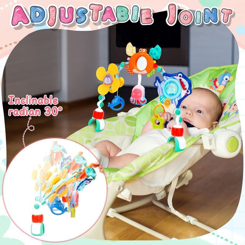 Sonajero Arco Coche Sensorial Ajustable Estimular Bebe Lau-4