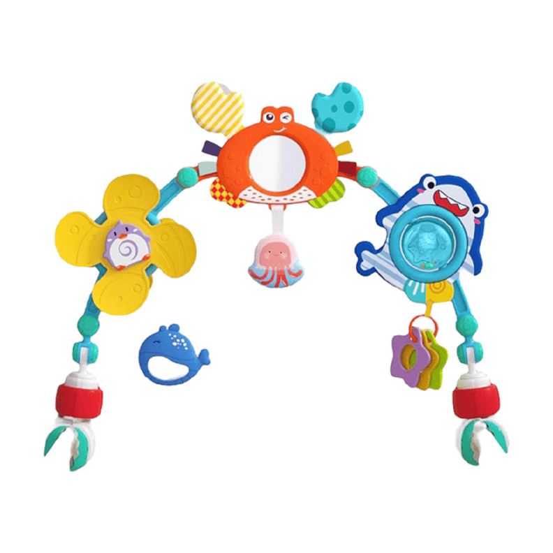 Sonajero Arco Coche Sensorial Ajustable Estimular Bebe Lau-6