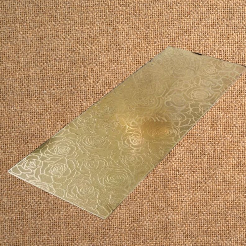 Set de 3 Mantel Decorativo Dorado Plata Floral Relieve Jhn-8