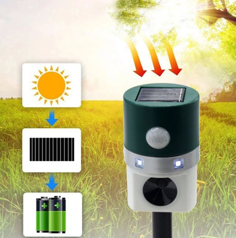 Repelente Insectos Sensor Ultrasonico Animales Jardin Lau-7