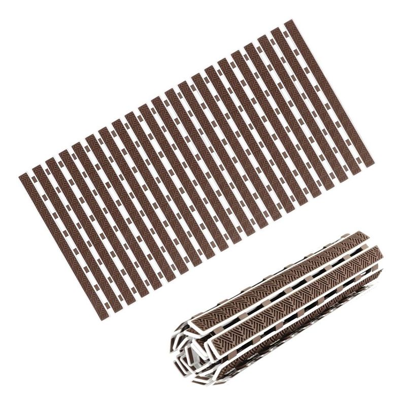 Alfombra Baño Ducha Plegable Antideslizante Marrón Jhn-9