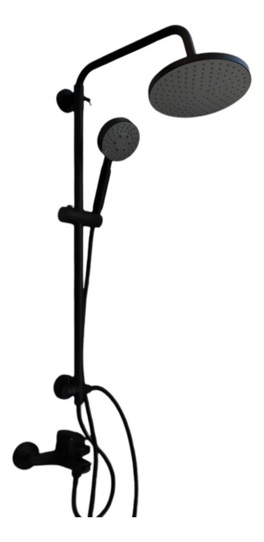 Columna Ducha Negro Mate 3 Funciones Acero Inoxidable Jhn-0