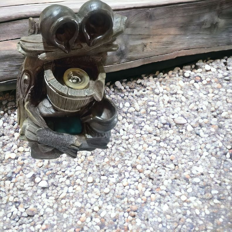 Fuente De Agua Diseño 3 Cantaros Con Luz Y Esfera 35cm Jhn-8