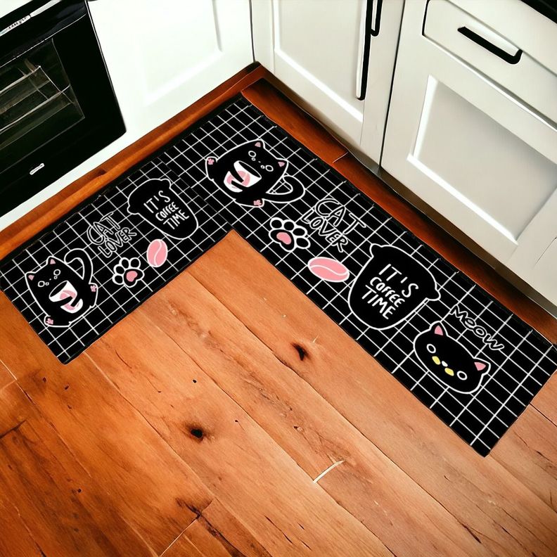 Alfombra Piso Cocina Antideslizante Decorativa 2 Piezas Jhn-6