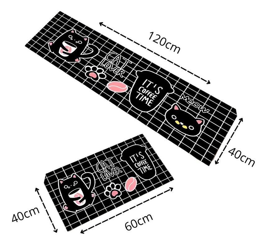 Alfombra Piso Cocina Antideslizante Decorativa 2 Piezas Jhn-9
