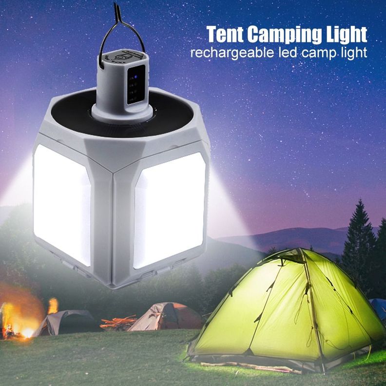 Lámpara Luz LED Recargable USB Acampar Gancho Portátil Jhn-4