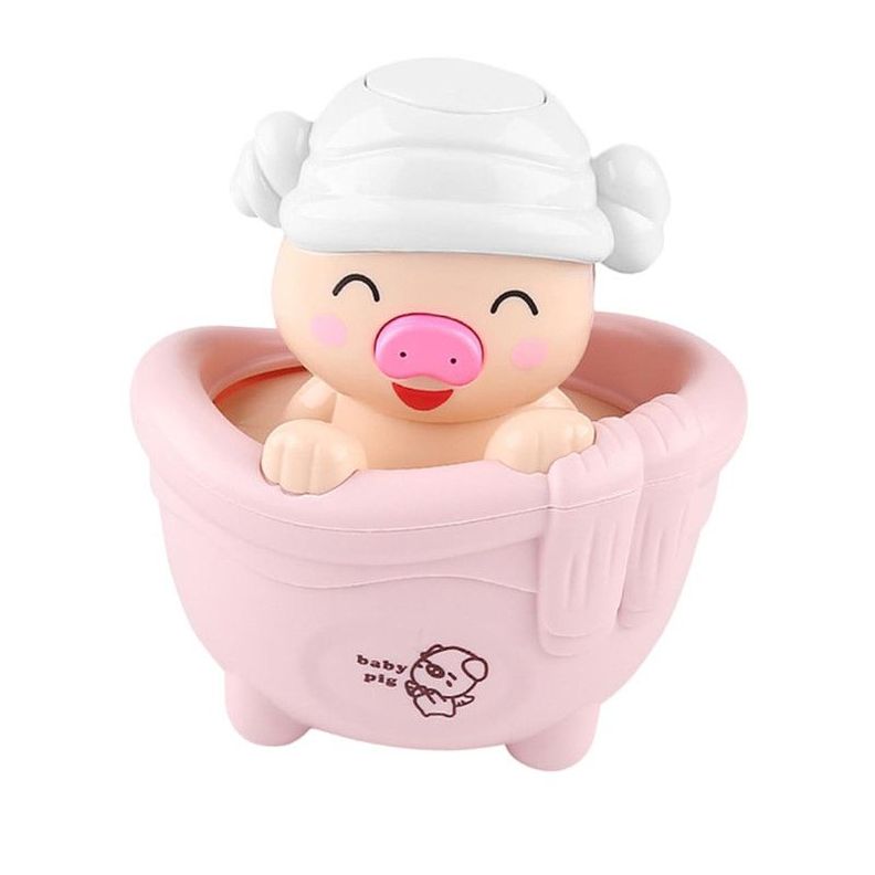 Set 6 Juguetes Cerdito Agua Ducha Divertido Baño bebes Lau-0