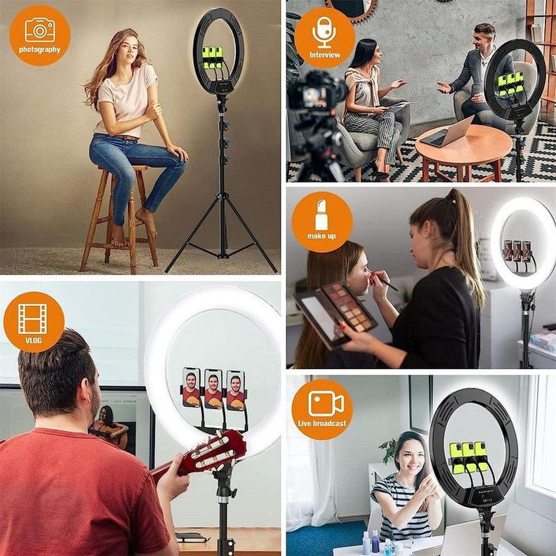 Aro Luz Selfie Fotografia Videos Recargable Portatil Lau-7