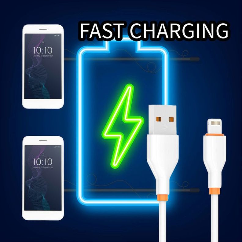 Set 5 Cables Data Lightning USB Carga Rapida Lau-6