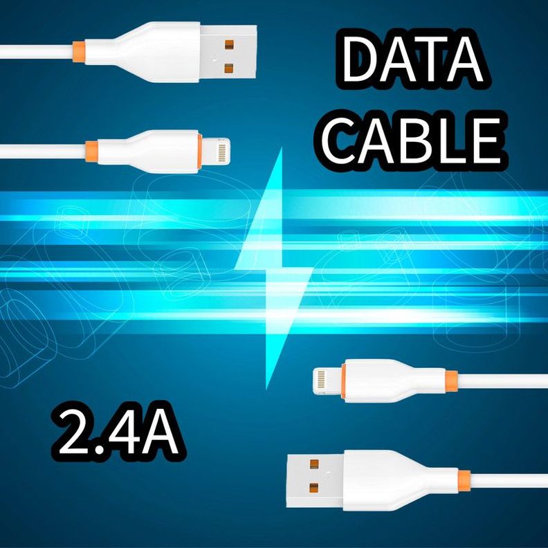 Set 5 Cables Data Lightning USB Carga Rapida Lau-8