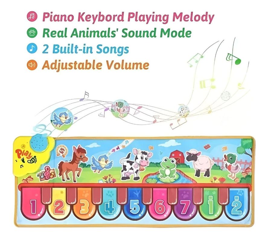 Tapete Piano Juguete Aprendizaje Musical Manta Táctil Jhn-6