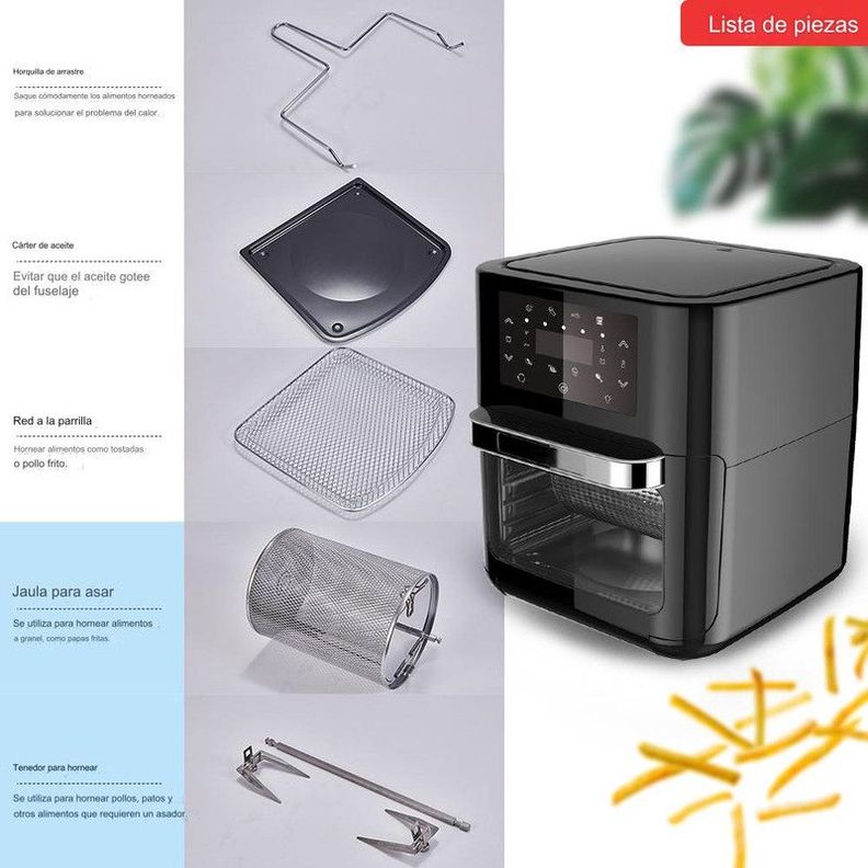 Freidora Aire Tipo Horno Capacida 12L Cocina Lau-8