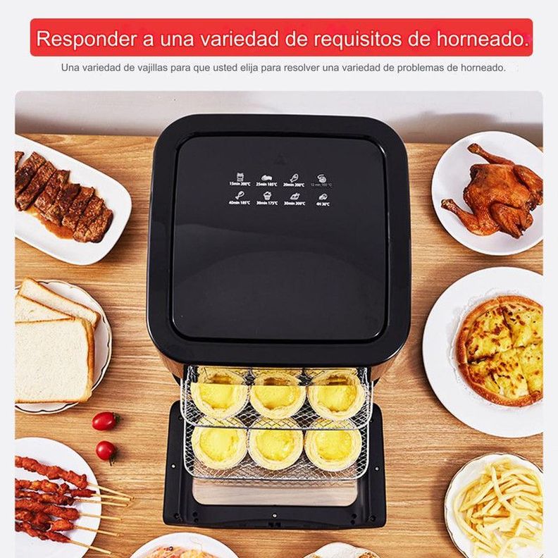 Freidora Aire Tipo Horno Capacida 12L Cocina Lau-9