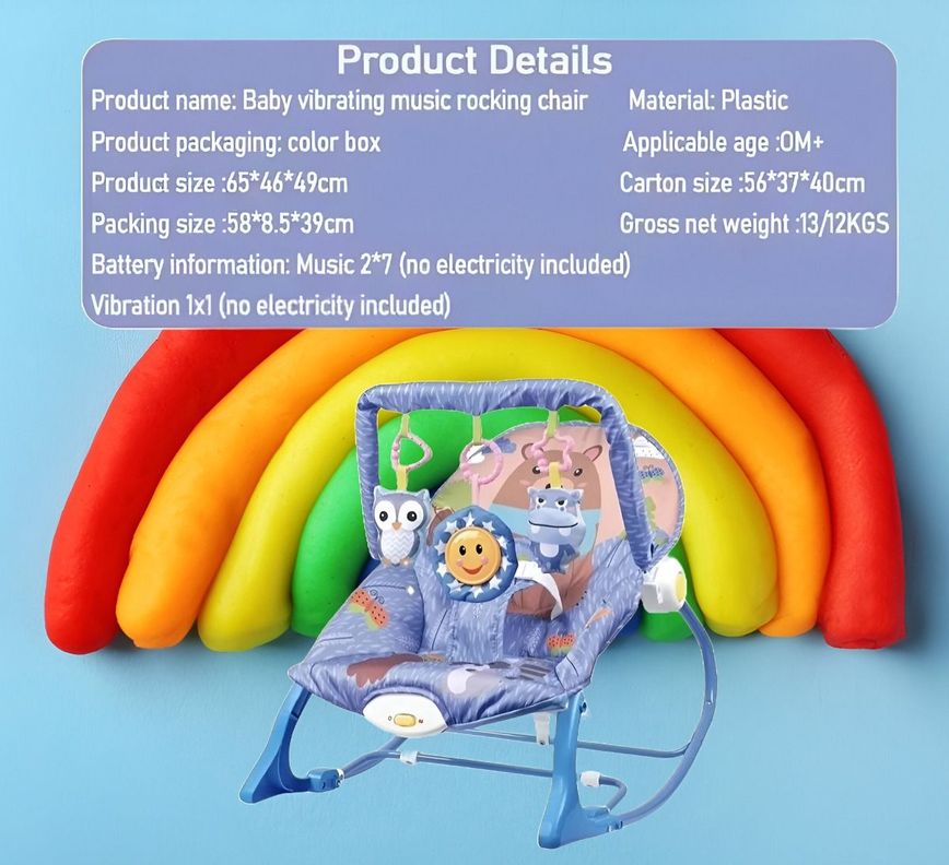 Silla Bebés Columpio Gimnasio Mecedora Musical Plegable Jhn-2