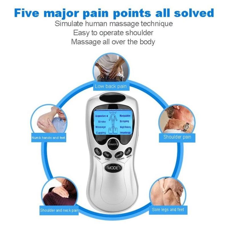 Masajeador Pulso Terapia Pantalla LCD Corporal Alivio Lau-5