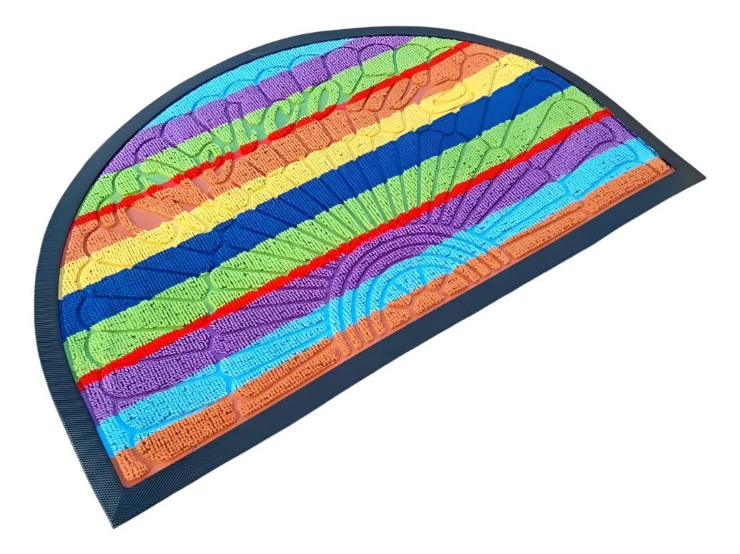 Set de 4 Alfombra Arcoiris Hogar Entrada Antideslizante Jhn-1