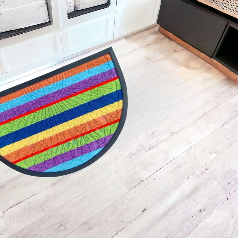Set de 4 Alfombra Arcoiris Hogar Entrada Antideslizante Jhn-3