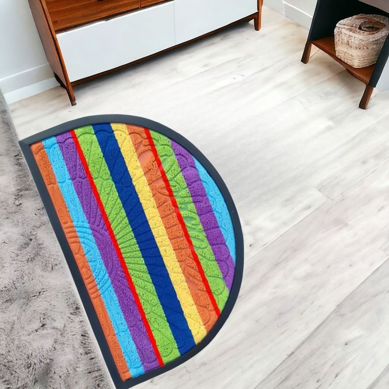 Set de 4 Alfombra Arcoiris Hogar Entrada Antideslizante Jhn-6