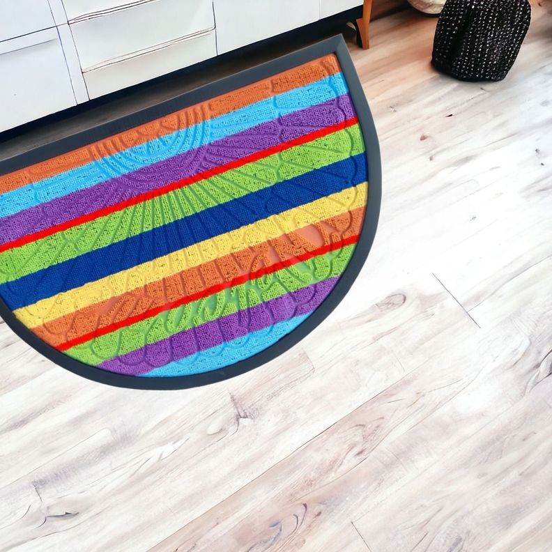 Set de 4 Alfombra Arcoiris Hogar Entrada Antideslizante Jhn-7