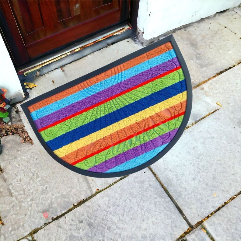 Set de 4 Alfombra Arcoiris Hogar Entrada Antideslizante Jhn-8