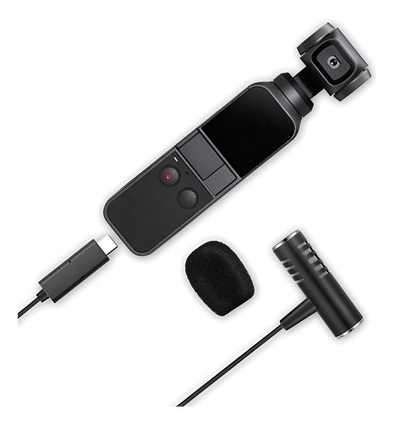 MICRÓFONO DIGITAL USB Tipo C Solapa Estabilizador de Video-0