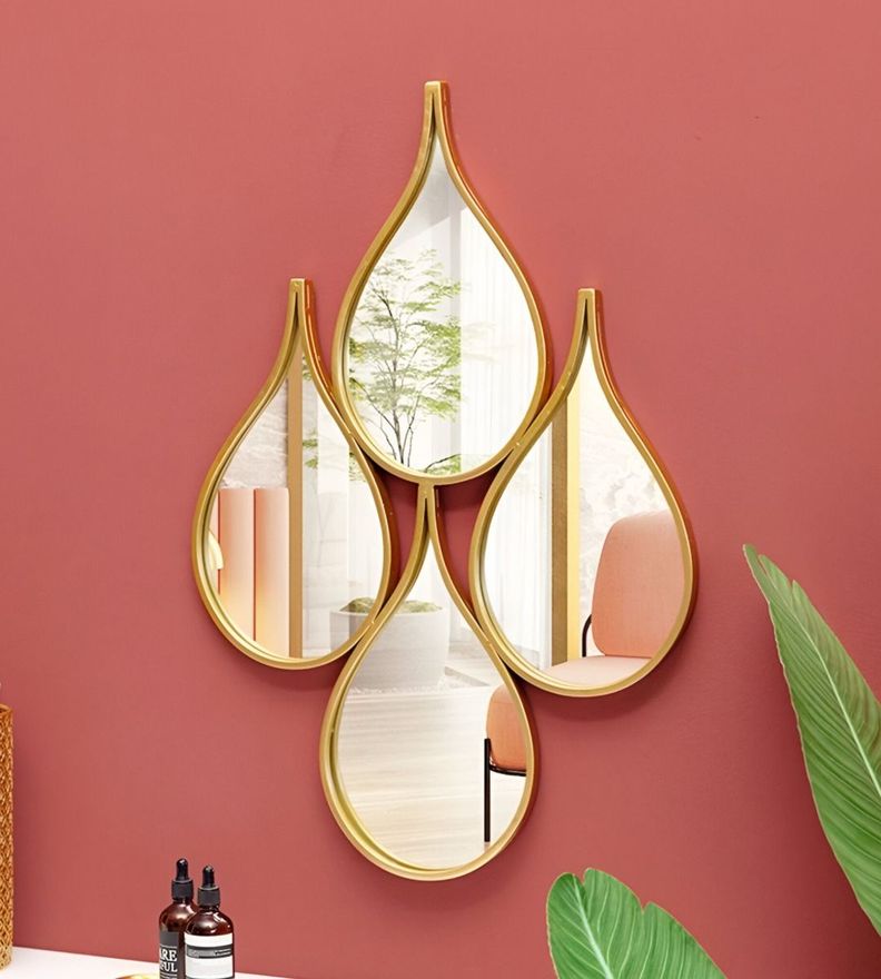 Espejo Decorativo Enmarcado Estilo Europeo Forma Gotas Jhn-6