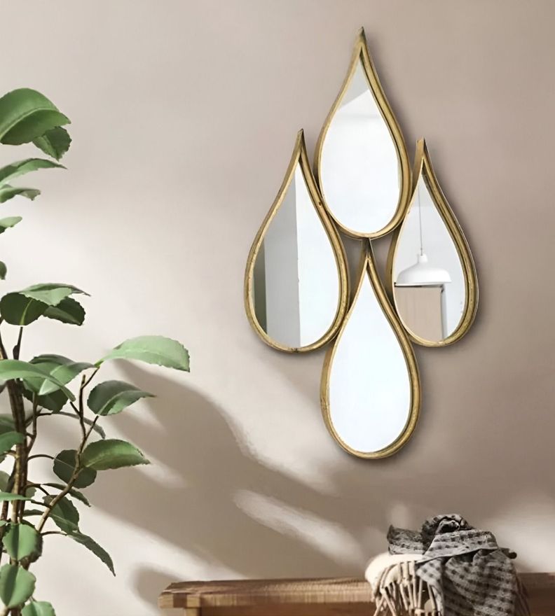 Espejo Decorativo Enmarcado Estilo Europeo Forma Gotas Jhn-7