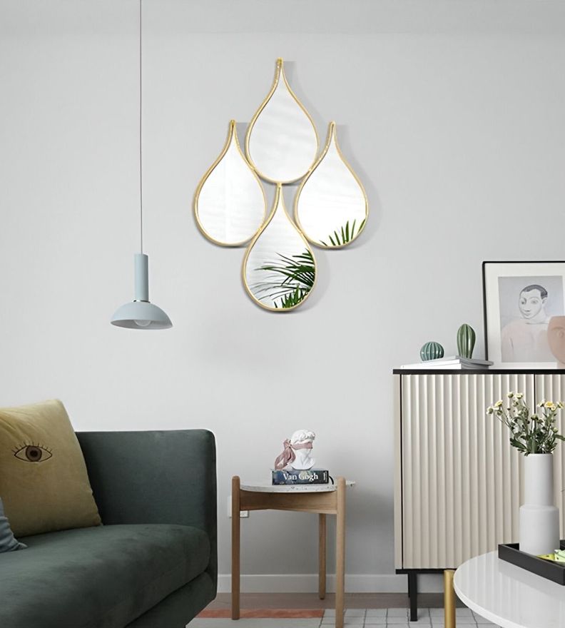 Espejo Decorativo Enmarcado Estilo Europeo Forma Gotas Jhn-8