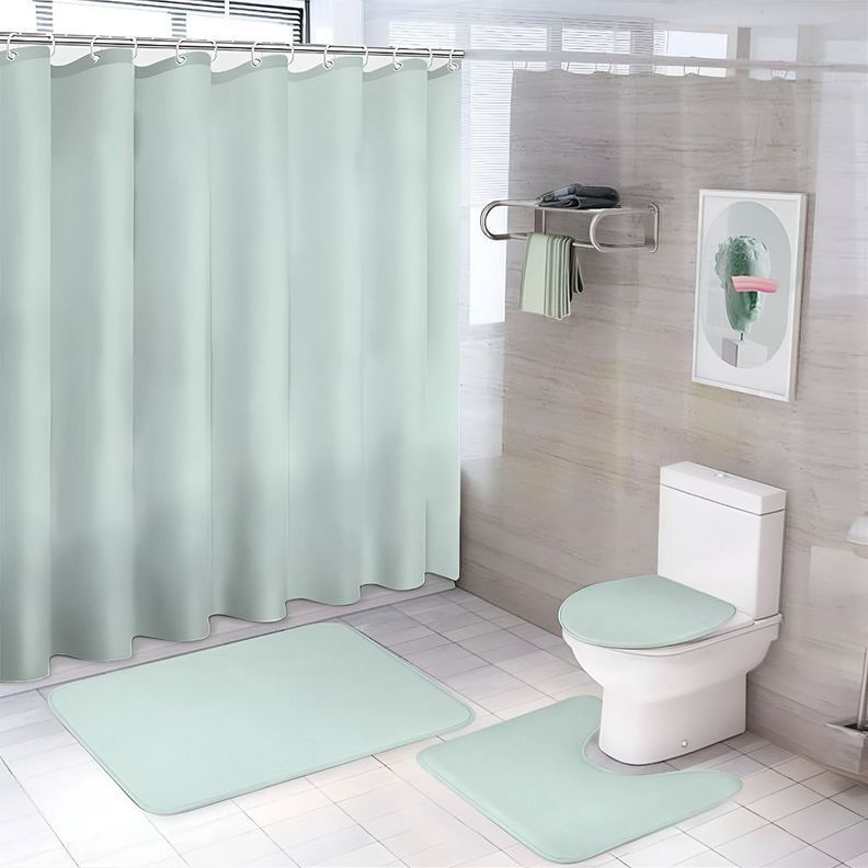 Set 3 Alfombras Baño Menta Decorativa Antideslizante Jhn-3