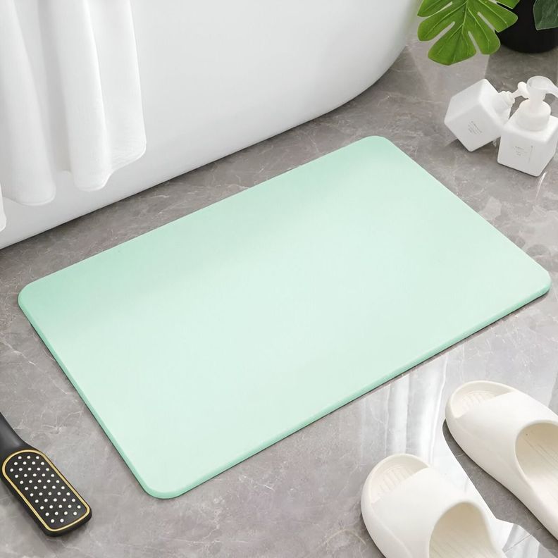 Set 3 Alfombras Baño Menta Decorativa Antideslizante Jhn-6