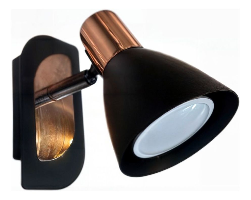 Lámpara Pared Nórdica E26 Negro Cobre Edison Hierro Jhn-0