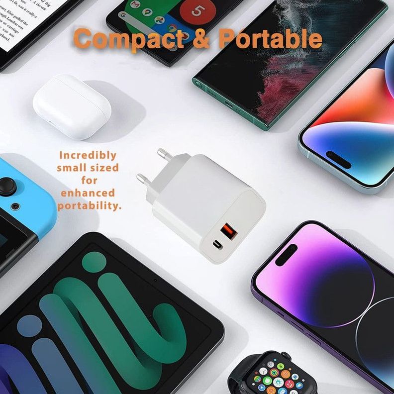 Cargador Adaptador 45W USB A USB C Carga Rapida Lau-5