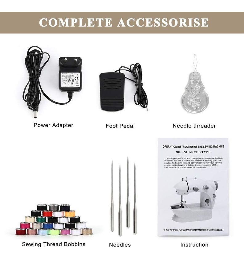 Mini Máquina Coser Principiantes Niños Portátil Hogar Jhn-8