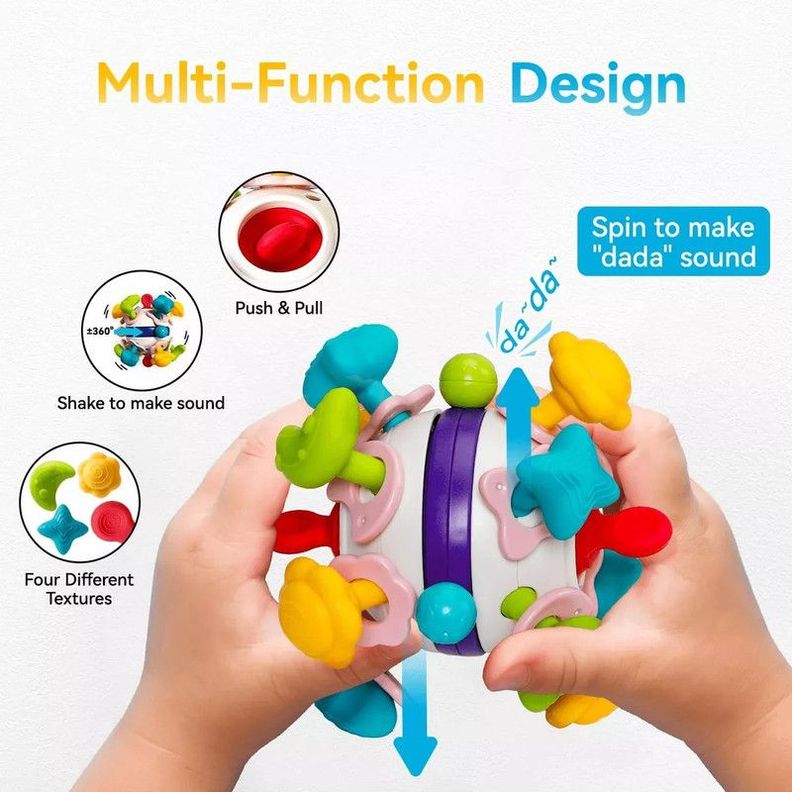 Juguete Denticion Multisensorial Gateo Agarre Bebes Lau-6