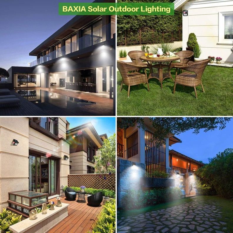 Set 2 Luces LED Pared Sensor Movimiento Solar de 20 Lau-6