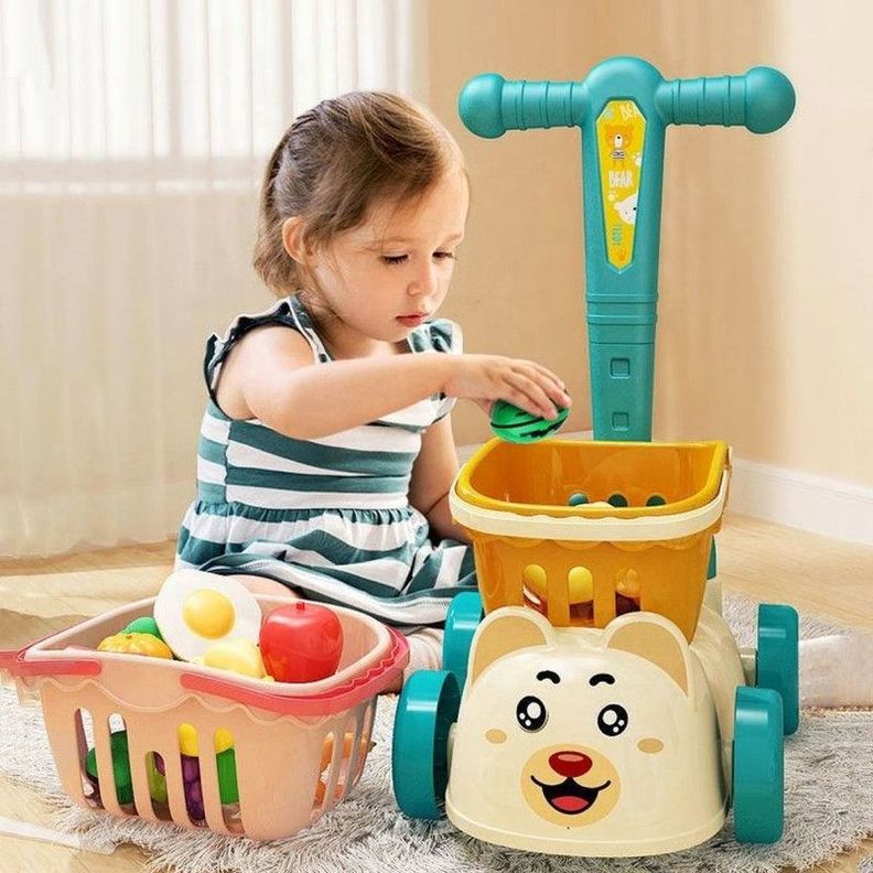 Juguete Carrito Compra Market Cochecito Infantil Niños Lau-2