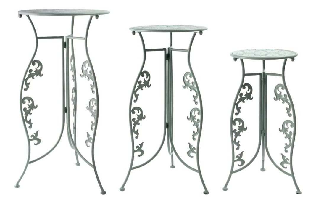 Set 3 Porta Maceta Soporte Plantas Vintage Exhibición Jhn-0