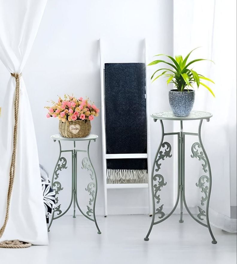 Set 3 Porta Maceta Soporte Plantas Vintage Exhibición Jhn-2