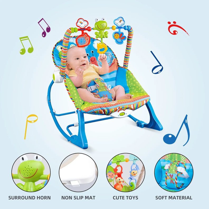 Silla Mecedora Vibracion 3en1 Musical Relajante Bebes Lau-0