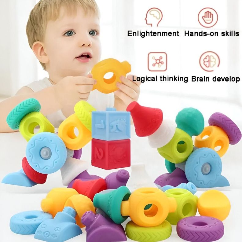 Bloques Construcción Juguete Tridimensional Educación Jhn-3
