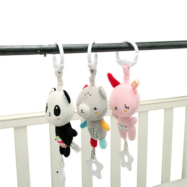 Set 2 Sonajero Peluche Juguete Felpa Coche Cuna Bebes Lau-5