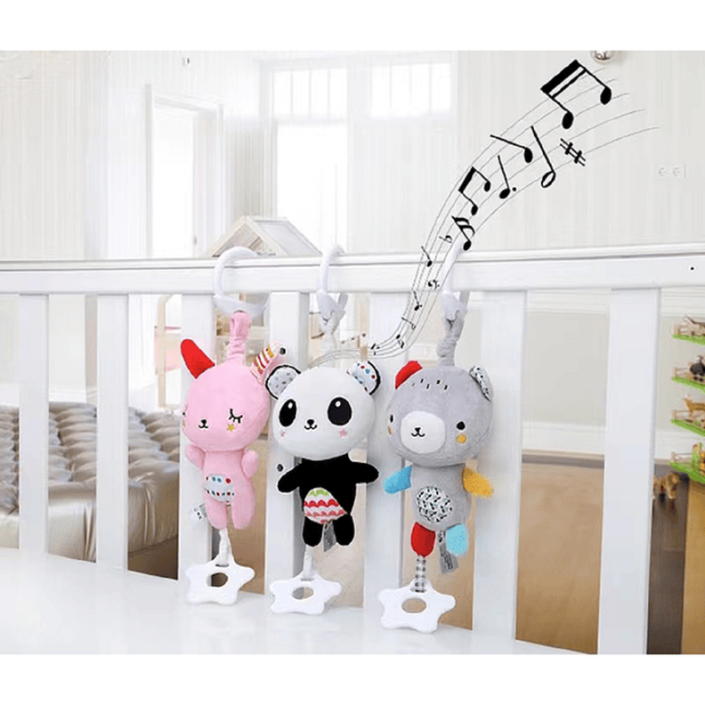 Set 2 Sonajero Peluche Juguete Felpa Coche Cuna Bebes Lau-6