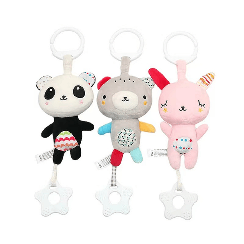 Set 2 Sonajero Peluche Juguete Felpa Coche Cuna Bebes Lau-7