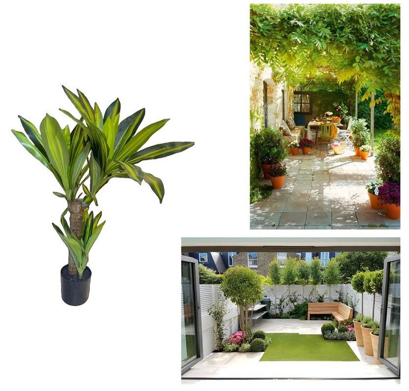 Flor Planta Artificial Dracaena Arbol Decoracion Real Lau-2